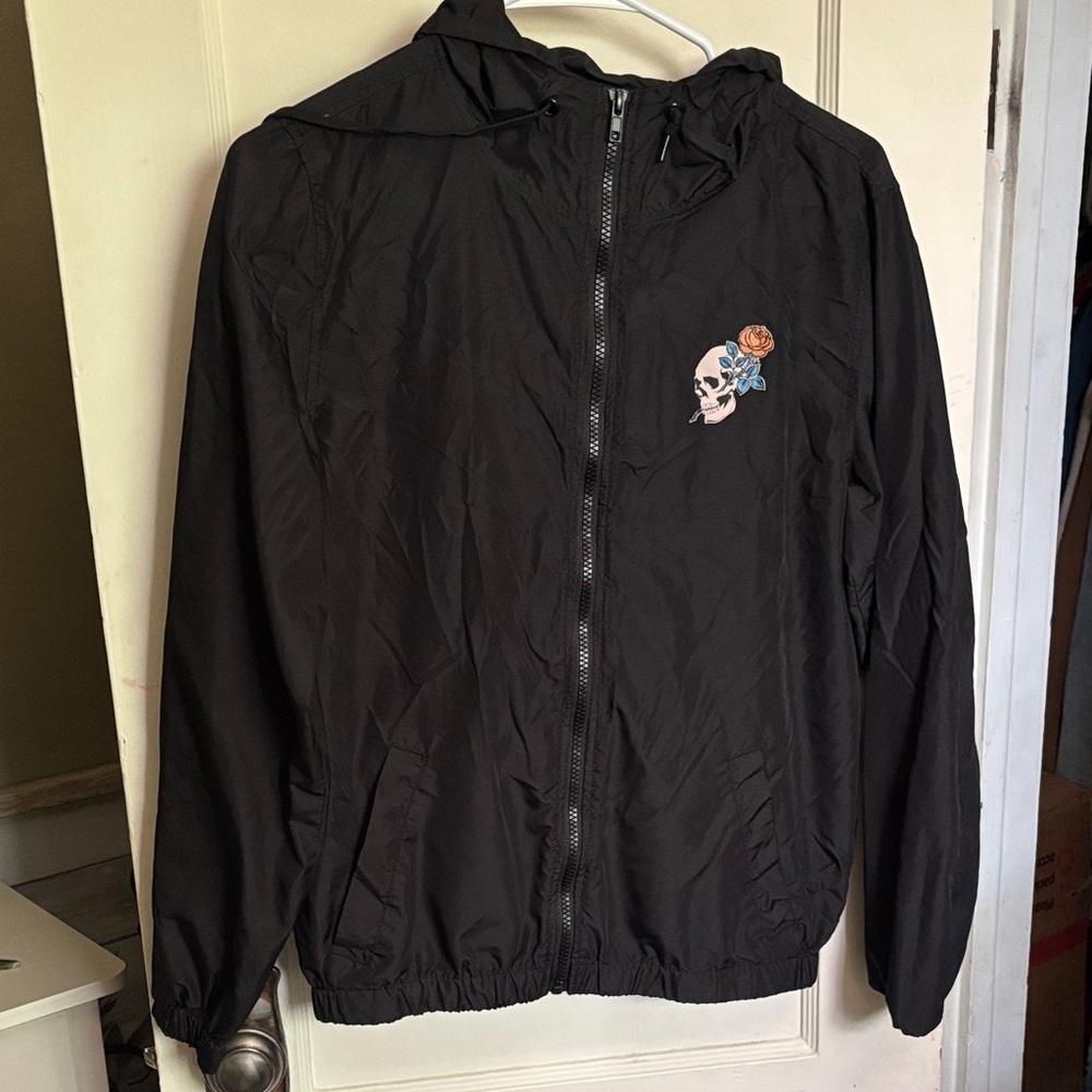 Empyre Black Hooded Jacket with Skull Design